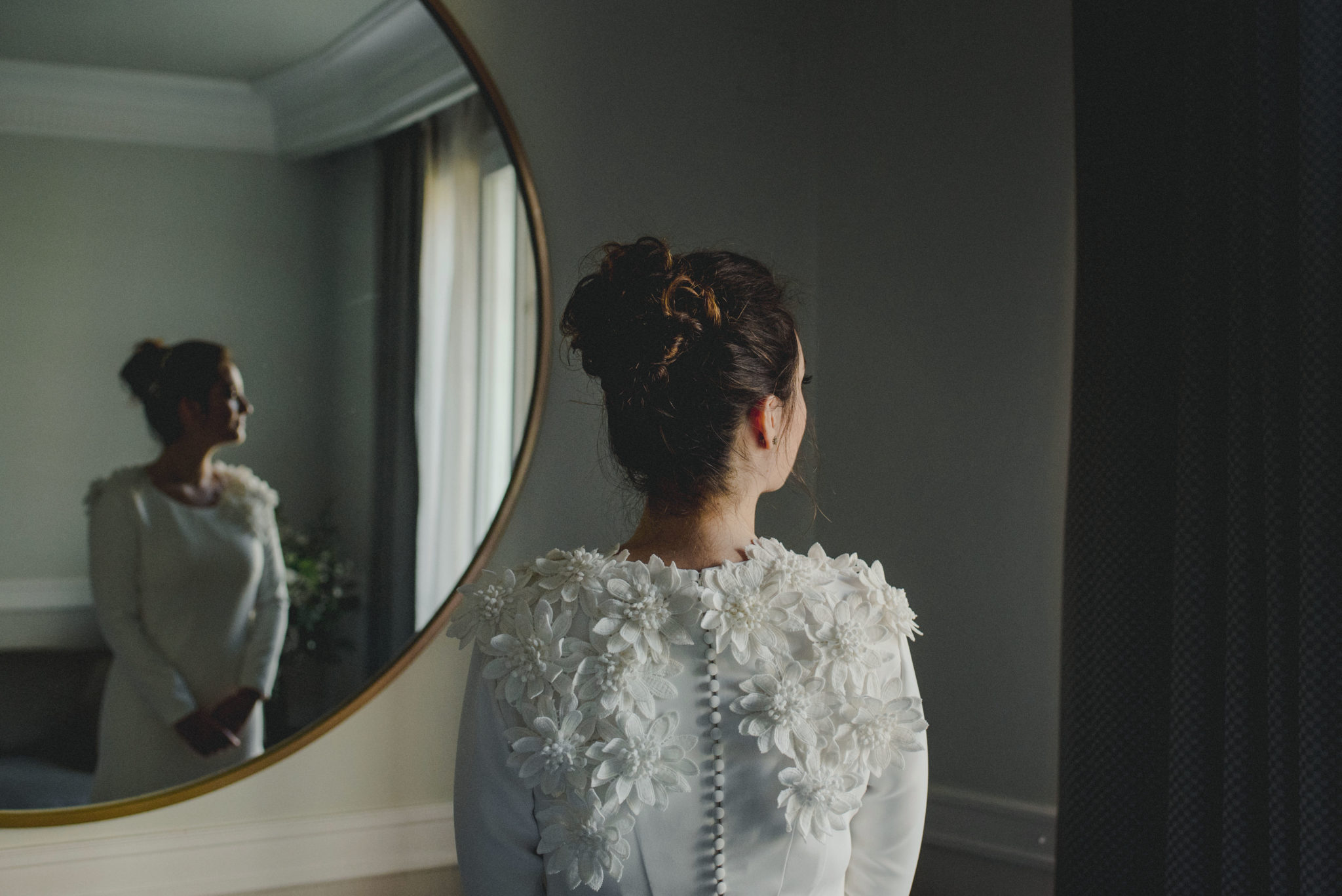 Los detalles del vestido de la novia